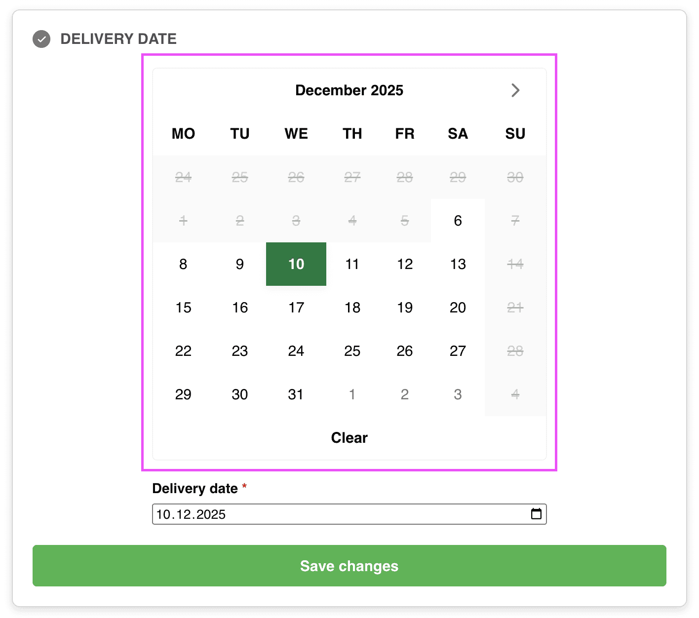 Compatibility with Delivery Date or Pickup Date plugins — Fluid Checkout